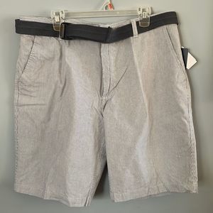 NWT Cargo Supplies Blue & White Stripes Flat Front Shorts